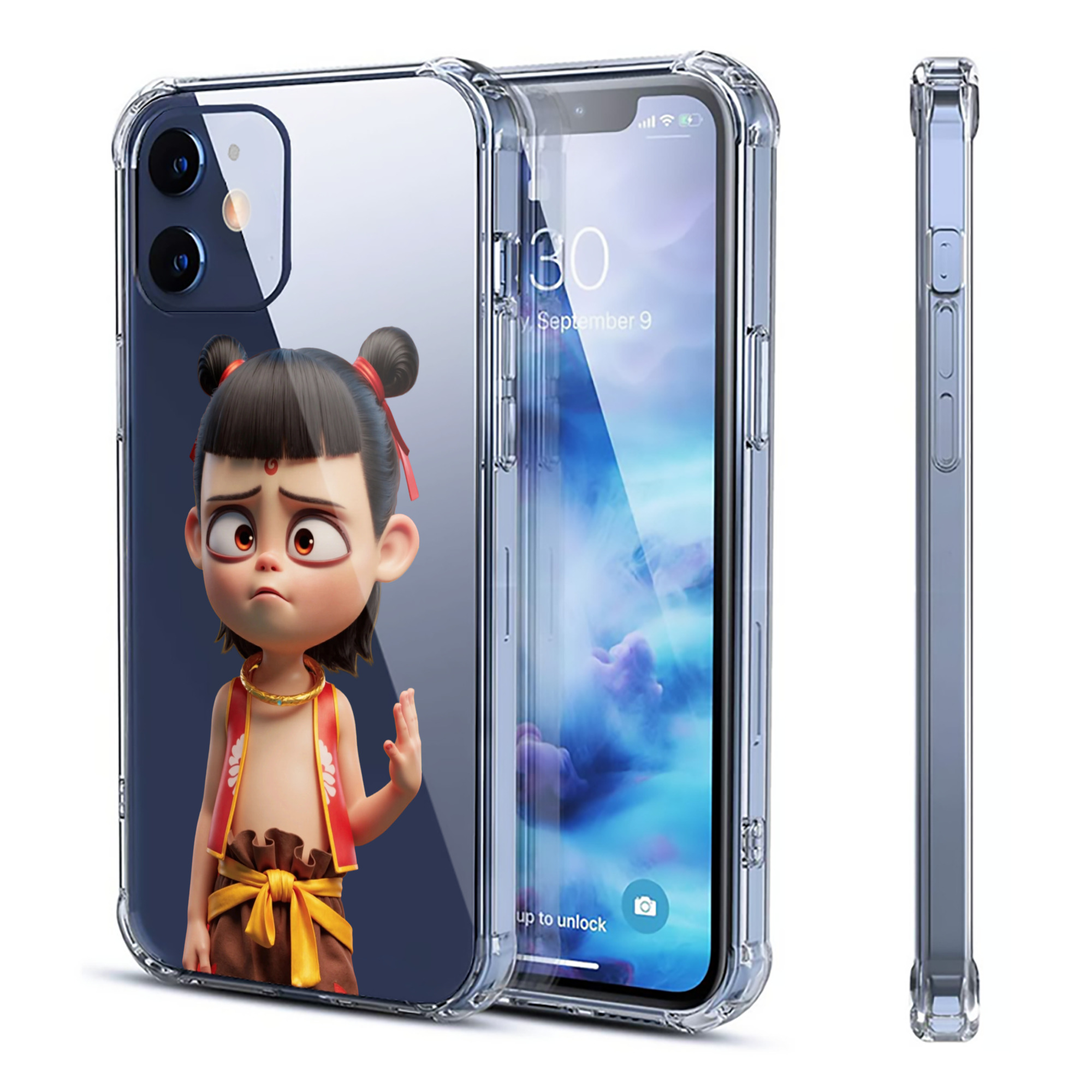 （画像用） Ne Zha 2 ナタ 魔童の大暴れ 【iPhone 12シリーズ対応】透明スマホケース（クリアソフトケース）